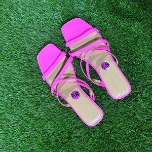 Marc Fisher Pink Slide Sandals